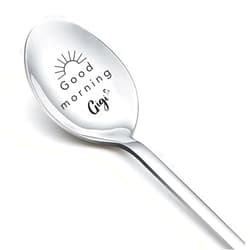 RFTWXHPN Gigi Gifts for Grandma Christmas Gift from Granddaughter Grandson Good Morning Gigi Spoon for Best Gigi Grandma birthday Mother's Day Gift for Gigi Nana Tea Coffee Spoons