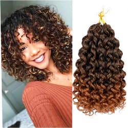 Vomella GoGo Curl Crochet Hair 8 Packs Water Wave Crochet Hair 10 Inch Curly Crochet Hair for Women Short Beach Curl Crochet Hair Synthetic Deep Twist Crochet Hair Extensions 10/T30