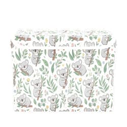 FUGIDOG Koala Storage Bins with Lids Decorative Fabric Storage Boxes with Handles Closet Organizer Foldable Baby Basket for Nursery Bedroom Office