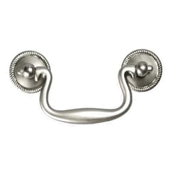 Hickory Hardware P8049-ST Manor House Bail Cabinet Pull, 3-Inch, Silver Stone