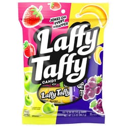 Laffy Taffy Assorted, Mini Bars, Stand Up Bag, Chewy Candy in a Variety of Fruity Flavors, 3.5 oz