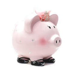 Child to Cherish Ceramic Piggy Bank for Girls, Princess