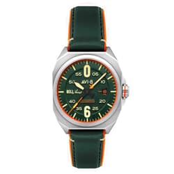 AVI-8 Men's 41mm Bell X-1 Machbuster Automatic Watch with Rubber/Leather Strap AV-4115