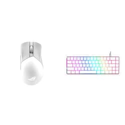 ASUS ROG Gladius III Wireless Gaming Mouse, 36000 DPI, 6 Buttons, Replaceable Switches & ROG Falchion Ace 65% RGB Compact Gaming Mechanical Keyboard, Lubed ROG NX Brown Switches