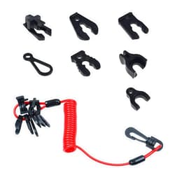 AFEISOL Marine Jet Ski Kill Switch Keys Lanyard, Universal Outboard Boat Engine Safe Stop Cord Tether Siut for Mercury, Yamaha, Honda, Tohatsu, Johnson, Evinrude, Suzuki (Universal Fit)