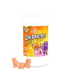 21st Century Zoo Friends with Extra C Chewable Tablets, 60 Count