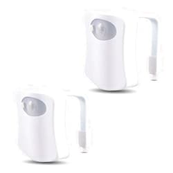 BSASHF 2 Pack Color Changing Toliet Night Light Motion Sensor Led Toilet Motion Activated Led Light Washroom Light UV Slap Activated Butt Lamp Smart Light Commode Night Lamp(8 2)