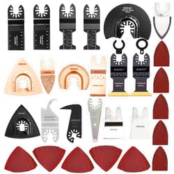 HEMUNC 118PC Oscillating Tool Blades, Oscillating Multitool Saw Blades Accessories Kit