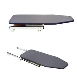 AKOZLIN Retractable Pull Out Ironing Board Closet Sliding Out Swivel Iron Board Mounted in Drawer with Heat Resistant Ironing Cover, Board Size: 31.88