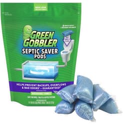 Green Gobbler Septic Tank Treatment Packets, 6 Month Supply - Natural Bacteria to Prevent Costly Septic Issues, Back-Ups, Foul Odor