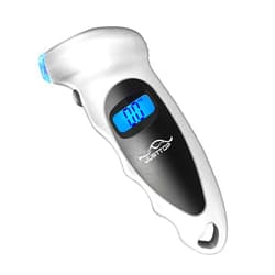 JUSTTOP Digital Tire Pressure Gauge, 150PSI 4 Setting for Cars, Trucks and Bicycles, Backlit LCD and Anti-Skid Grip for Easy and Accurate Reading(Silver)
