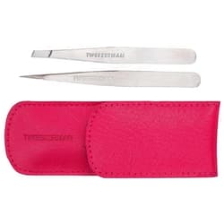 Tweezerman Petite Tweeze Set with Pink Case Model No. 4048-PKR, Leather