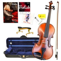 Kennedy Violins Antonio Giuliani Etude Violin Outfit 4/4 Full Size Clearance By Kennedy Violins - Carrying Case and Accessories Included - Solid Maple Wood and Ebony Fittings AG360