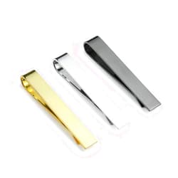 JIPIMON Tie Clip 3 Pcs Black Silver Gold Classic Tie Clips for Men Suitable for Wedding Anniversary Business Father's Day Gifts and Daily Life