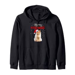 Merry KissMyAss Cat Shirts X-mas humor for adults Merry KissMyAss Cat Shirt Cute Cat with Christmas Santa Hat Zip Hoodie