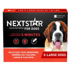 NEXTSTAR Flea and Tick Prevention for Dogs, Repellent, and Control, Fast Acting Waterproof Topical Drops for Extra-Large Dogs, 3 Monthly Doses