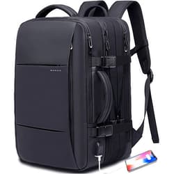 BANGE 45L Expandable Backpack, Water Resistant, Suitable for Travel, College Laptop Backpack for Men & Women