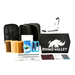 Rhino Valley Ski Snowboard Tuning and Waxing Kit, 15PCS Ski Wax Kit with 120V Waxing Iron, Snowboard Repair Kit Tuning Equipment with Universal Wax, Scraper, Ptex, Brush, Heavy Duty Carry Case