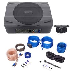 Rockville SS8P 400 Watt Slim Under-Seat Powered Car/Truck Subwoofer Sub+Amp Kit Black