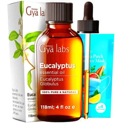 Gya Labs Eucalyptus Essential Oil for Diffuser - Huge 4 Fl Oz - 100% Pure Natural Eucalyptus Oil for Skin, Humidifier - Fresh, Cooling Scent for Aromatherapy & Candle Making