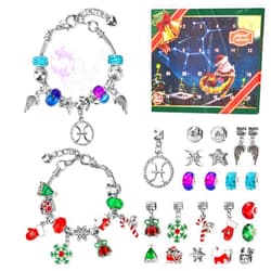 RIYA Advent Calendar 2023 Girls Zodiac Constellation Bracelet Making Kit, 24 Days Countdown Christmas Advent Calendar with 2 sets DIY Bracelets, Horoscope Gifts for Girls Teens Adult Age 5-18