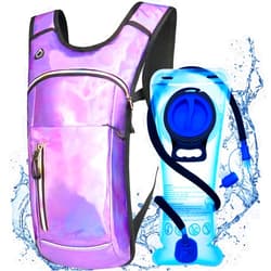 SOIOMES Hydration Backpack, Water Backpack with 2L Hydration Bladder, Rave Backpack Hydration Pack, Festival Essential for Raves, Hiking, Cycling, Climbing, Running, Outdoor, Camping and More