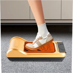 LUGBING Automatic Shoe Film Disposable Dispenser, with 1 Roll Shoe Film, Protect the Floor, Shoe Covers Machine for Home, Hotels and Company, Gold