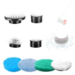 Veubew 8 Pack Brush Heads of Electric Spin Scrubber, Replaceable Brush Heads for Shower Power Scrubber, Electric Spin Scrubber Cordless Tub and Tile Attachment Set Suitable for Vuebew Electric Floor Scrubber