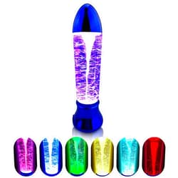 ZGDYUI 11” Tornado Lamp, Decoration Lamp, Automatic Color Changing lamp, Tornado Twister Hurricane Light with Automatic Color Changing USB Cable/Battery Powered Home Perfect Room Decor (Blue)