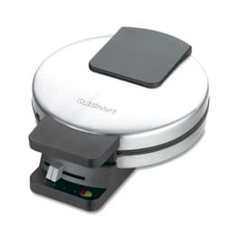 Cuisinart Waffle Maker, 1250W Round Classic Waffle Iron, 5-Setting Adjustable Browning Control, WMR-CANAS, Brushed Stainless