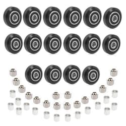 SeekLiny 48 PCS 3D Printer POM Pulley Wheel Set with Rubber Bearing Included 16 PCS POM Wheel 16 PCS Eccentric Spacer 16 PCS Round Column for Creality Anycubic Anet Series 3D Printer Ender 3