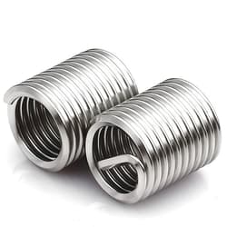 NACX M6 x 1mm x 2D Helicoil Wire Inner Thread Inserts, Coiled Wire Helical Screws, 304 Stainless Steel, Metric, 100Pcs