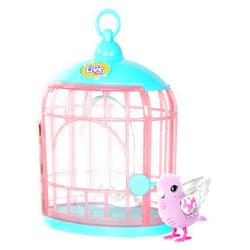 Little Live Pets - Lil' Bird & Bird Cage: Polly Pearl, New Light Up Wings with 20 + Sounds, and Reacts to Touch