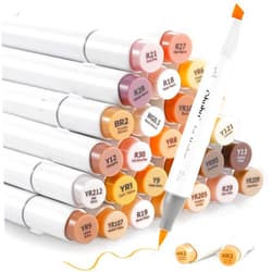 Ohuhu Alcohol Markers Skin Tone Brush Tip -Skin Color Art Marker Set for Artist Adults Coloring Illustration -36 Portrait Colors - Refillable Ink - Brush & Chisel Dual Tips- Honolulu of Ohuhu Markers