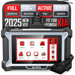 ANCEL DS160 OBD2 Scanner for Kia Hyundai, Full System Bidirectional Scan Tool, 30+ Reset Functions, ABS Bleed, Gearbox Learn, Battery Match, SAS, Oil Reset, Lifetime Free Updates, Full OBD2, AutoVIN
