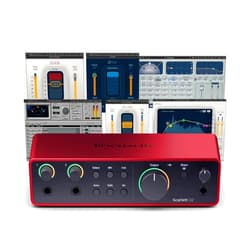 AudioDeluxe Focusrite Scarlett 2i2 (4th Gen) USB Audio Interface and Waves Musicians 2 Bundle