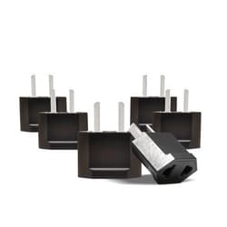 Ceptics Australia, China Plug Adapter Socket - USA to Chinese, New Zealand 2 Pin Type I Adaptor Power Wall Adapter, Argentina, Round to Angled Flat Pin Converter - 6 Pack (6)