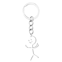 ZRCOKYZ White Elephant Gifts for Adults, Funny Gifts Doodle Keychain Middle Finger Pendant Keyring Jewelry for Men Women