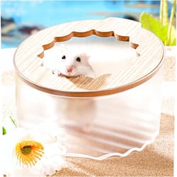 Wenriko Hamster Sand Bath Box, Small Animal Bathroom & Digging Room, Hamster Litter Box, Easy to Clean, for Dwarf Hamster, Syrian Hamster, Gerbil and Other Small Animal
