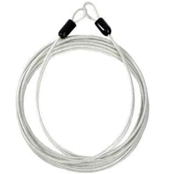 Lumintrail 4 Foot 3mm Braided Steel Coated Security Cable Luggage Lock Safety Cable Wire Double Loop
