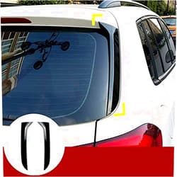 HOTRIMWORLD Black Rear Window Spoiler Side Wing Cover Trim 2pcs for Volkswagen VW Tiguan MK1 2007-2016