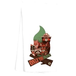 Lantern Press Smokey Bear and Woodland Creatures, Only You Can Prevent Wildfires, (100% Cotton Tea Towel, Decorative Hand Towel, Kitchen and Home)