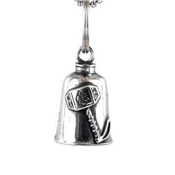 MOLDKING Retro Punk Style Men's Cross Lucky Bell Angel Wing Knight Bell Keychain Motorcycle Riding Guardian Bell Accessories with for You Al12820