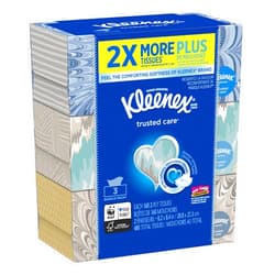 Kleenex Everyday Facial Tissues, 160 Tissues per Flat Box, 3 count