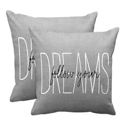Emvency Throw Pillow Cover Classic Follow Your Dreams Dancing Decorative Pillow Case Retro Home Decor Rectangle Queen Size 18x18 Inch Cushion Pillowcase