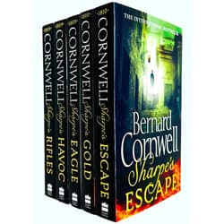 Format: Unknown Binding Bernard Cornwell The sharpe series 6 to 10 books collection set (rifles, havoc, eagle, gold, escape)
