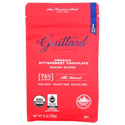 Guittard, Organic 74% Chocolate Baking Wafers, 12 Ounce
