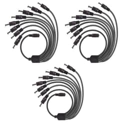 Deguangxin DC 1 Female to 8 Male Output Power Splitter Cable 3 Pcs 1 to 8 DC CCTV Camera Power Splitter Cable Y Adapter for CCTV Security Cameras and LED Strip Lights Deguangxin (3 Pcs 1 to 8 Way)