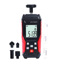 DANOPLUS Digital 2-in-1 Tachometer Noncontact Laser Photo Sensor 3~99999RPM and Contact 3~19999RPM Meter RPM Gauge Tester Professional MAX/MIN/Hold Data, Handheld Car Engine Tool