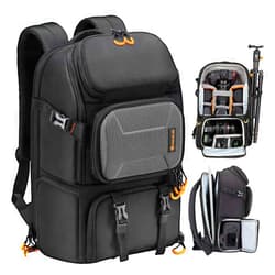 TARION Pro Camera Backpack Large Camera Bag with Laptop Compartment Tripod Holder Waterproof Raincover Outdoor Photography Hiking Travel Professional DSLR Backpack for Men Women Side Access